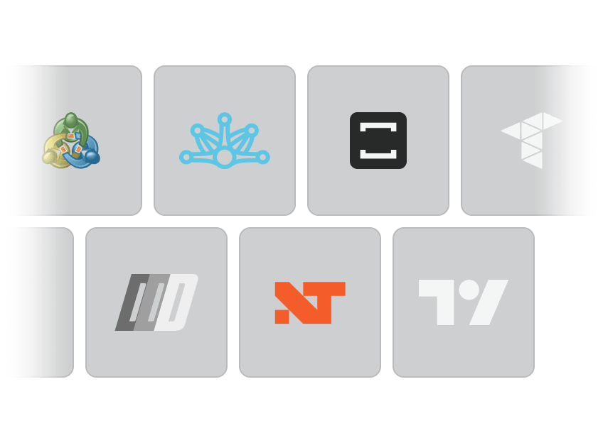 Powered by major platforms